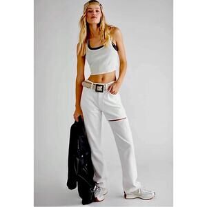 Agolde Lana Slice Straight in Element (white) Size 30 High Rise Button Fly